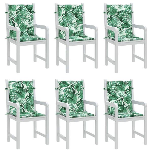 vidaXL Coussins de dossier Feuille 6 pcs Motif feuille 100 x 50 x 3 cm