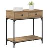 vidaXL Table console avec tiroir chêne artisanal 75 x 34,5 x 75 cm