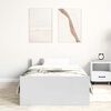 vidaXL Cadre de lit sans matelas blanc 75x190 cm bois d'ingénierie