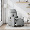 vidaXL Fauteuil de massage inclinable &eacute;lectrique gris clair tissu
