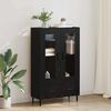 vidaXL Haut Armoire Ch&ecirc;ne noir 69,5 x 31 x 115 cm Bois d'ing&eacute;nierie