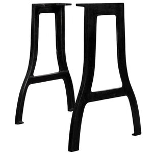 vidaXL Pied de table de salle &agrave; manger 2 pcs Cadre en A Fonte