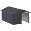 vidaXL Niche pour chien Anthracite 116,5x153x81,5 cm Acier galvanis&eacute;
