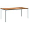 vidaXL Table de jardin Naturel et gris 180 x 90 x 75 cm
