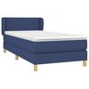 vidaXL Sommier &agrave; lattes de lit avec matelas Bleu 100x200 cm Tissu
