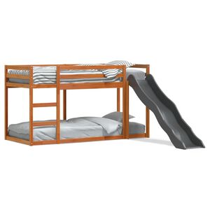 vidaXL Lit superpos&eacute; avec toboggan et &eacute;chelle sans matelas 75x190 cm