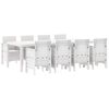 vidaXL Ensemble de salle &agrave; manger pour jardin 9 pc Gris clair
