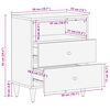 vidaXL Table de chevet 50x33x62 cm bois de manguier massif