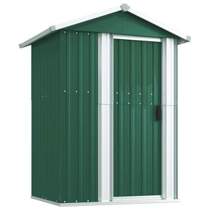 vidaXL Abri de jardin Vert 126x97,5x177 cm Acier galvanis&eacute;