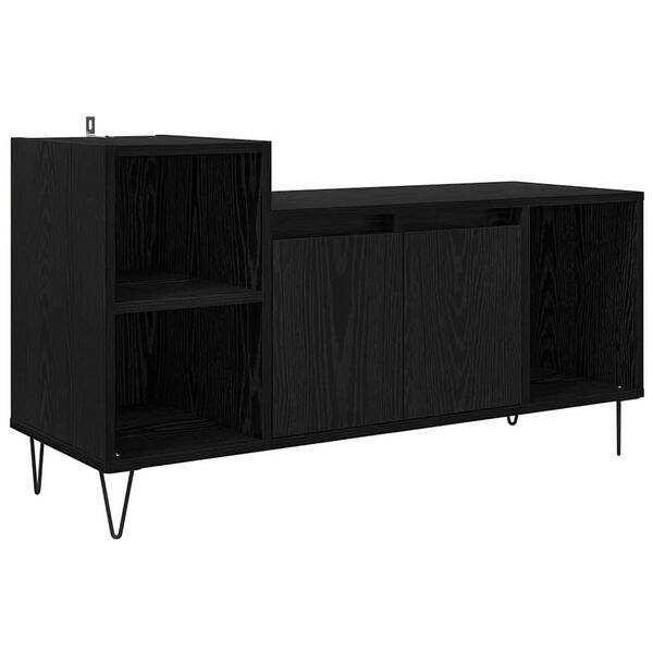 vidaXL Meuble TV Ch&ecirc;ne noir 100 x 35 x 55 cm Bois d'ing&eacute;nierie