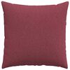 vidaXL Coussins de canap&eacute; 2 pcs Bordeaux 80 x 80 cm tissu