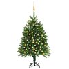 vidaXL Arbre de No&euml;l artificiel pr&eacute;-&eacute;clair&eacute; et boules 120 cm vert