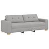 vidaXL Canap&eacute; 3 pcs Gris nuage 221 x 80 x 80 cm Tissu en lin m&eacute;lang&eacute;