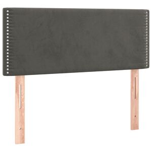 vidaXL T&ecirc;te de lit Gris fonc&eacute; 100x5x78/88 cm Velours