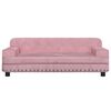 vidaXL Canap&eacute; pour enfants rose 90x53x30 cm velours
