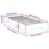 vidaXL Cadre de lit sans matelas empilable cire marron 100x200 cm