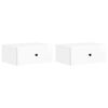 vidaXL Cabinet de chevet mural 2 pc Blanc brillant 49 x 34,5 x 20 cm