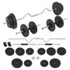 vidaXL Ensemble d'halt&egrave;res et barres d'halt&egrave;res 30 kg