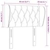 vidaXL T&ecirc;te de lit avec oreilles Noir 83x23x78/88 cm Velours