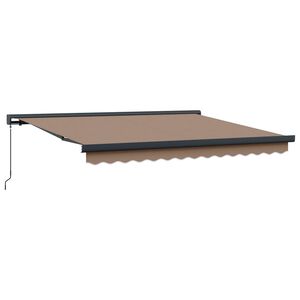 vidaXL Auvent r&eacute;tractable Taupe 500 &times; 300 cm Toile et Aluminium