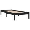 vidaXL Cadre de lit sans matelas noir bois massif 100x200 cm