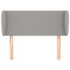 vidaXL T&ecirc;te de lit avec oreilles Gris clair 103x23x78/88 cm Tissu