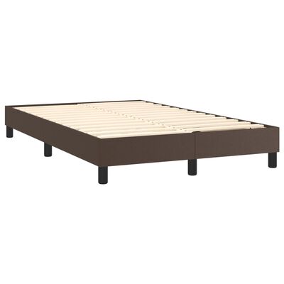 vidaXL Sommier à lattes de lit avec matelas et LED Marron 120x200 cm