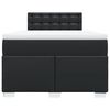 vidaXL Sommier à lattes de lit avec matelas noir 120x190 cm similicuir