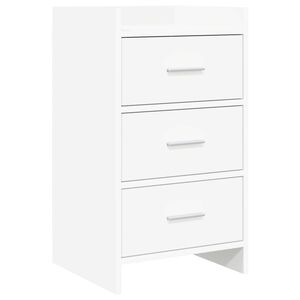 vidaXL Tables de chevet Blanc 40 x 36 x 70 cm Bois d'ing&eacute;nierie