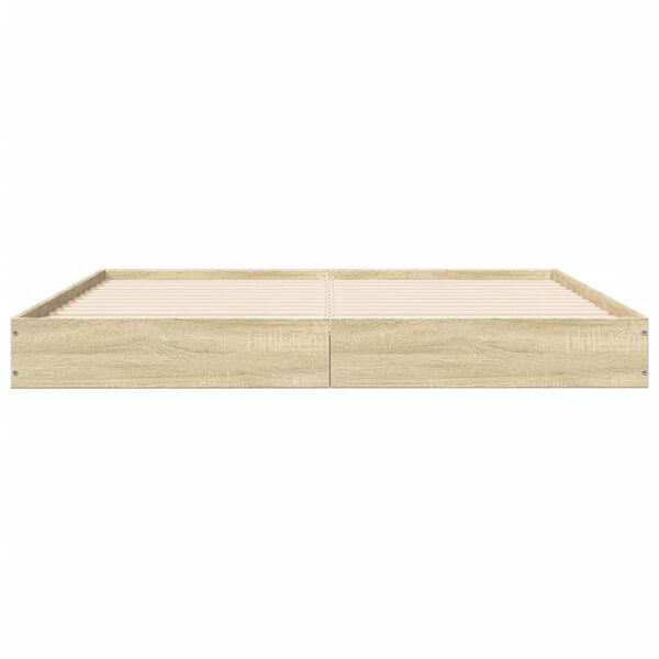 vidaXL Cadre de lit sans matelas ch&ecirc;ne sonoma 150x200 cm