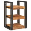 vidaXL Table de chevet 2 pcs Marron et Noir Bois de mangue massif