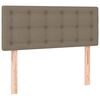vidaXL Sommier &agrave; lattes de lit avec matelas Taupe 100x200 cm Tissu