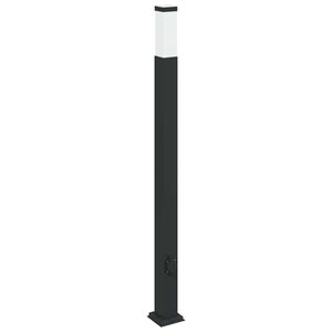 vidaXL Borne lumineuse avec sortie 110 cm Noir IP44