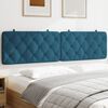 vidaXL Coussin de t&ecirc;te de lit bleu 200 cm velours