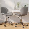 vidaXL Chaises pivotantes &agrave; manger lot de 2 Gris clair Velours
