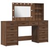 vidaXL Table de Toilette avec tiroir 3 pcs Marron 40 x 41 x 135 cm