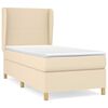 vidaXL Sommier &agrave; lattes de lit avec matelas Cr&egrave;me 80x200 cm Tissu