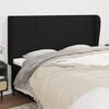 vidaXL T&ecirc;te de lit avec oreilles Noir 183x23x118/128 cm Tissu