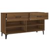 vidaXL Meuble &agrave; chaussures Ch&ecirc;ne marron 102x35x55 cm Bois d'ing&eacute;nierie