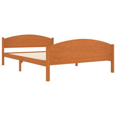 vidaXL Cadre de lit sans matelas marron miel pin massif 160x200 cm