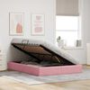 vidaXL Lit de Rangement avec matelas Rose 140 x 200 cm Velours