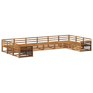 vidaXL Ensembles de canap&eacute;s 10 pc Bois d'Acacia Massif