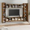 vidaXL Ensemble de meubles TV 10 pcs Ch&ecirc;ne fum&eacute; Bois d'ing&eacute;nierie