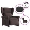 vidaXL Fauteuil inclinable &eacute;lectrique marron fonc&eacute; tissu