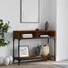 vidaXL Table console ch&ecirc;ne marron 100x30,5x75 cm bois d'ing&eacute;nierie