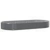vidaXL Lit sur&eacute;lev&eacute; de jardin Acier galvanis&eacute; 296x140x36cm gris