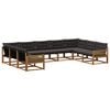 vidaXL Ensemble de canap&eacute;s d'ext&eacute;rieur 9 pc Naturel et noir