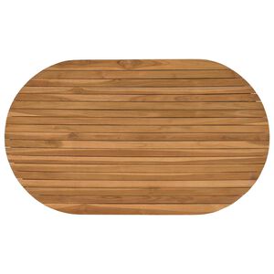 vidaXL Plateau de table 120 x 70 x 3,5 cm ovale Bois de teck massif