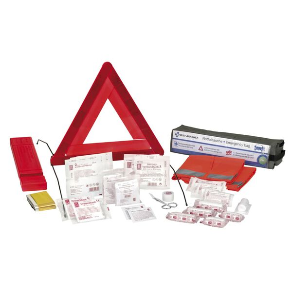 FIRST AID ONLY Kit d'urgence 3 en 1 pour la voiture DIN 13164
