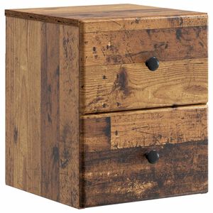 vidaXL Cabinet de chevet mural Bois ancien 34,5 x 33 x 40 cm